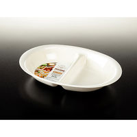 ナカヤ化学産業 レンジ仕切り皿 白 K448-1 1セット(1個×5)（直送品）