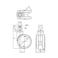 岡本工機 医療機器用デザインキャスター 幅広双輪φ150重荷重用 ショートステム 2way 4.YKR0.DUA0 1個（直送品）