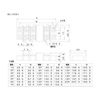 サトーパーツ 2列型 中継用端子台 250Vー6A 15極 ML-3391-15P 1個 63-3159-85（直送品）