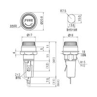 サトーパーツ ヒューズホルダー 感電防止型 キャップ高さ:6mm 250Vー10A 適合サイズ:Φ6.4×30mm F-4000-B 1個（直送品）