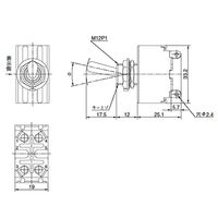 NKKスイッチズ 小形トグルスイッチ ONーOFF S-331T 1個 63-3161-18（直送品）
