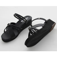 ティティメディカル 三つ編みハート2WAYサンダル ブラック LL(24.5~25.0cm) 106574 1足 62-9235-21（直送品）