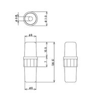 サトーパーツ ヒューズホルダー 中継型 250Vー3A はんだ付け用 適合サイズ:Φ5.2×20mm F-7175 1個（直送品）