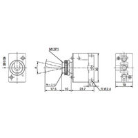 NKKスイッチズ 小形トグルスイッチ ONーON S-2A 1個 63-3161-03（直送品）