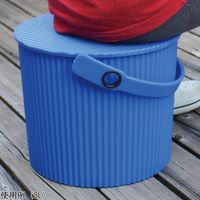 八幡化成 カラーバケット(フタ付き)8L 4-4871-01 1個（直送品）