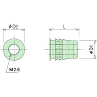 廣杉計器 黄銅 ウルトラサートII HUD-22602 1セット(50個)（直送品）