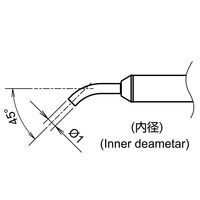 白光 ノズル 1.0mm 曲がり NA01-CB10 1本（直送品）