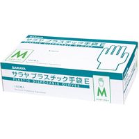 サラヤ（SARAYA） サラヤ プラスチック手袋E（粉なし/M） 1ケース（100枚入×10箱） 53515  マツヨシカタログ（直送品）