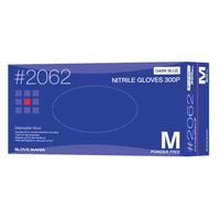 ニトリル使いきり手袋 1箱（300枚入） ダークブルー M 川西工業（わけあり品）