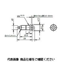 IDEC φ9 UPシリーズ LED式小形表示灯 丸突形 赤 UP9Pー1298R 1セット(5個)（直送品）