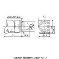 IDEC φ25 TWSシリーズ パイロットライト 丸形 LED照光 緑 APS1246DNG 1個（直送品）