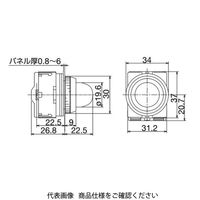 IDEC φ25 TWSシリーズ パイロットライト 丸形 LED照光 赤 APS166DNR 1セット(2個)（直送品）