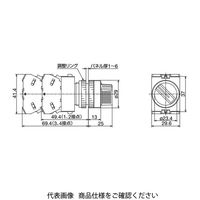 IDEC φ22 TWシリーズ セレクタスイッチ 矢形ハンドル 3ノッチ 黒 ASW3311ー303 1セット(2個)（直送品）