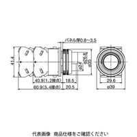 IDEC φ30 TWNシリーズ 押ボタンスイッチ 突形 半ガード付 赤 AON2G01R 1個（直送品）