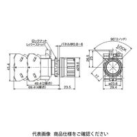IDEC φ22 HWシリーズ セレクタ押ボタンスイッチ 黒 HW1Rー2E22N1B 1個（直送品）