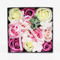 【お祝い・ギフト】Blossom of thoughts  ソープフラワーボックス　パープル　1個 ティーサイド（直送品）