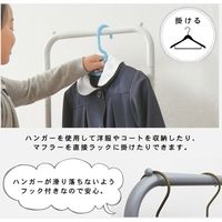 【軒先渡し】萩原 ハンガーラック 幅420×奥行360×高さ1520mm キャラメルブラウン KR-3368LT 1台（直送品）