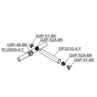 TMEHジャパン TMEHローラーコンベアサポート(ブラック) GAP-51-BK 1個（直送品）