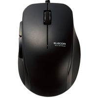 マウス 有線マウス 5ボタン ブルーLED 抗菌仕様 Mサイズ ブラック M-BL28UBKBK エレコム 1個