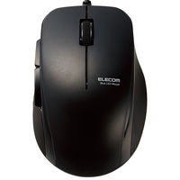 マウス 有線マウス 静音マウス 5ボタン ブルーLED 抗菌仕様 Mサイズ ブラック M-BL28UBSKBK エレコム 1個