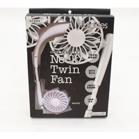 ネックツインファン　ホワイト　HCF20-07TA WH 1台 ヒロ・コーポレーション（直送品）