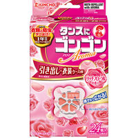 ゴンゴンアロマ 引き出し 衣装ケース用 防虫剤 防カビ リッチフローラル 1セット（24個入×2箱） KINCHO キンチョー