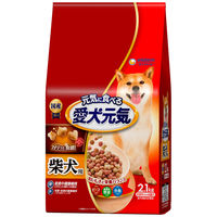 愛犬元気 柴犬用 ビーフ・緑黄色野菜・小魚入り 2.1kg（小分けパック4袋入）4袋 国産 ユニ・チャーム