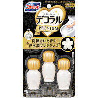 ブルーレットデコラルプレミアムトイレ便器の内側香りと汚れ着付防止の花びらジェルパルファムフラワリーの香り(7.5g×3本)×3個約30日分小林製薬