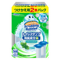 スクラビングバブル トイレ掃除 トイレスタンプ 消臭成分in リフレッシュミントの香り 付け替え用 (36回分：2本入×3個) トイレ洗剤 ジョンソン