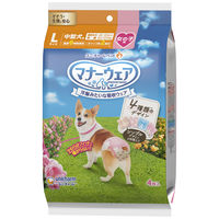 マナーウェア 女の子用 Lサイズ 4種のデザインパック 4枚 3袋 ペット用 ユニ・チャーム