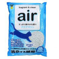 スーパーキャット air消臭する紙砂 アクアマリン 国産 6.5L 6袋