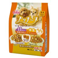 プッチーヌ ドッグフード 11歳からの高齢犬用 ふんわり粒タイプ セミモイスト 国産 200g（50g×4袋）3個 ペットライン 旧日清ペットフード