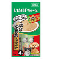 いなば ちゅーる 犬 とりささみ ビーフ入り  総合栄養食 国産（14g×4本）20袋 ちゅ～る ドッグフード 犬用 ウェット おやつ