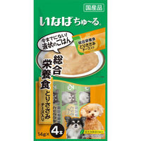 いなば ちゅーる 犬 とりささみ チーズ入り 総合栄養食 国産（14g×4本）6袋 ちゅ～る ドッグフード 犬用 ウェット おやつ