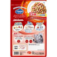 コンボ キャットフード 15歳以上 毛玉対応 かつお味・焼きタラ・ちりめん添え 国産 600g（120g×5袋）1袋