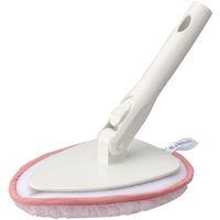 お風呂用ブラシ ユニットバスボンくん バス床ブラシ ハンディ ピンク 幅約135×奥行約175×高さ200mm 山崎産業