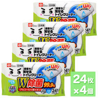 激落ちくん 流せる 除菌 99.9% トイレクリーナー 掃除 1パック（24枚×4個入） レック (S00285)