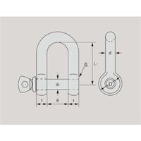 大洋製器工業 大洋 SUS 捻込シャックル 鍛造製 ツバ付 5MM SUSNGS5T 1個 851-6497（直送品）