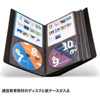 サンワサプライ CDジャケット収納対応ディスクファイルケース(32枚+32冊収納・ブラック) FCD-FLBD32BBK 1個