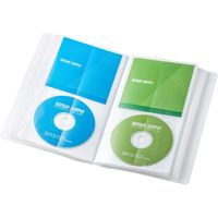 サンワサプライ CDジャケット収納対応ディスクファイルケース(32枚+32冊収納・クリア) FCD-FLBD32BCL 1個