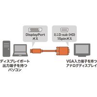 サンワサプライ DisplayPort-VGA変換ケーブル 1m KC-DPVA10 1本（直送品）