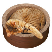 ミュー（mju：） ガリガリサークル スクラッチャー インテリア ダルブラウン 1個 エイムクリエイ