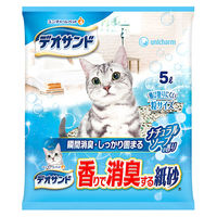 デオサンド 香りで消臭する紙砂 ナチュラルソープの香り 5L 12袋（4袋×3箱）猫砂