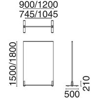 【組立設置込】プラス XFスクリーン 1連 飛沫防止 幅1200×高さ1500mm イエローGRN XE-1215R-DC 1台（直送品）