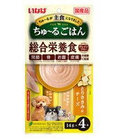 いなば ちゅーるごはん 犬 とりささみ＆チーズ 総合栄養食 国産（14g×4本）20袋 ちゅ～る ドッグフード 犬用 ウェット おやつ