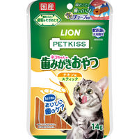ペットキッス ネコちゃんの歯みがきおやつ チキン味 スティック 国産 7本入 6袋 キャットフード オーラルケア