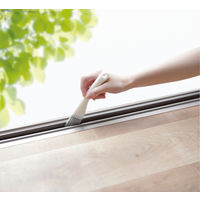 サッシブラシ ミゾ掃除 へら付 きれいに暮らす。ホワイト 1本 マーナ