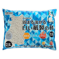 クリーンミュウ 猫砂 固まる流せる白い紙製の砂 大容量 12.5L 4袋 シーズイシハラ