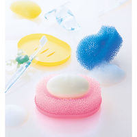 スポンジ石けん置き（皿つき） ピンク 1個 マーナ