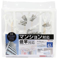 サイドフック付角ハンガー ピンチ42個付 東和産業